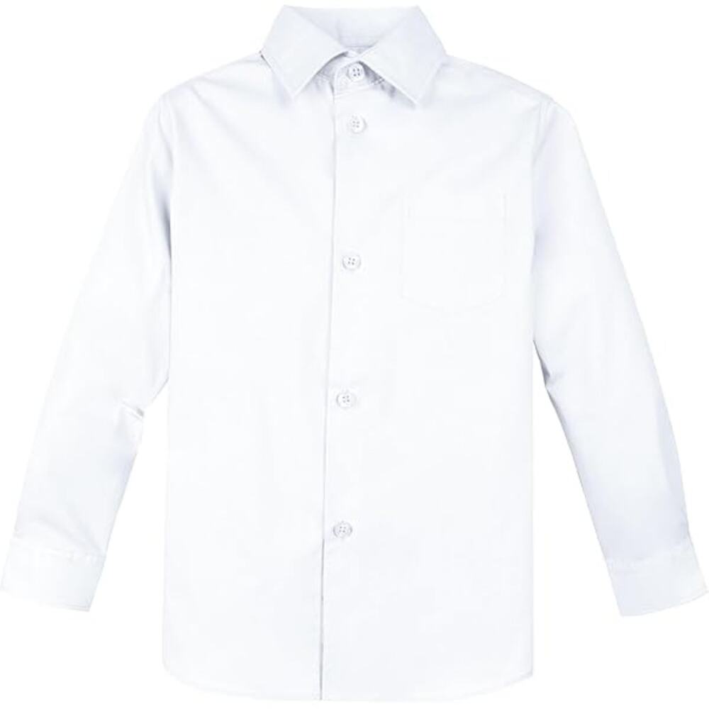 George Solid White Button Down Shirt Boys Size Medium 8
